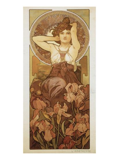 The Precious Stones L Amethyste Premium Giclee Print By Alphonse The Precious Stones L Amethyste