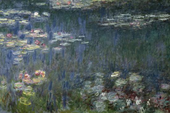 Waterlilies Green Reflections 1914 18 Left Section Giclee Print Waterlilies Green Reflections 1914 18 Left Section