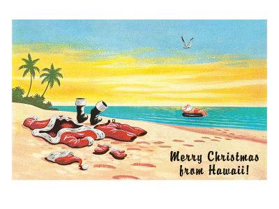merry christmas from hawaii santas clothes on beach art print at artcouk - Merry Christmas In Hawaii merry christmas from hawaii santas clothes on beach art print at artcouk - Merry Christmas In Hawaii