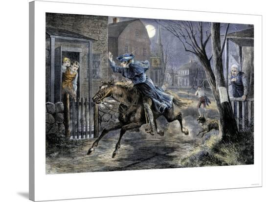 paul revere s ride to rouse minutemen before the battle of lexington