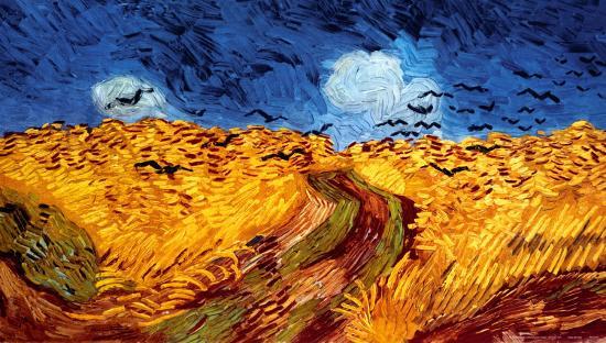 print resolution offset Print c.1890 Wheatfield van with Art by Crows, Vincent print resolution offset Print c.1890 Wheatfield van with Art by Crows, Vincent