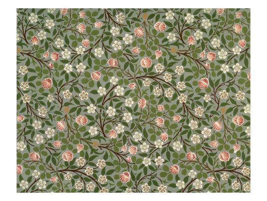 Small Pink And White Flower Wallpaper Design Giclee Print By William Small Pink And White Flower Wallpaper Design